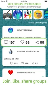 Wha Groups by Category screenshot 1