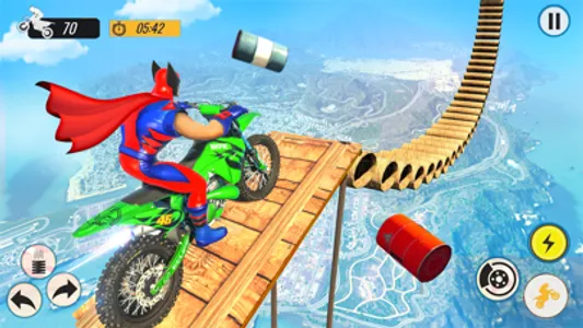 Superhero Bike Stunts Game screenshot 0