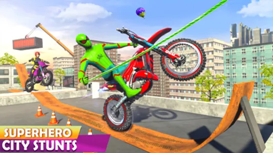 Superhero Bike Stunts Game screenshot 1