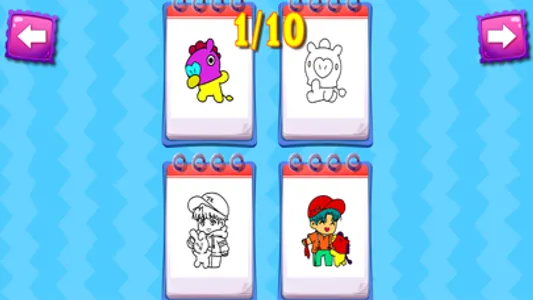 Coloring Bt21 for bts screenshot 1