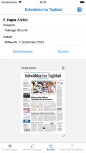 Schwäbisches Tagblatt 2022 screenshot 1