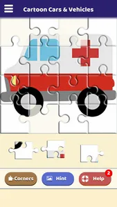 Cartoon Cars & Vehicles Puzzle screenshot 1