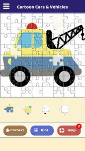 Cartoon Cars & Vehicles Puzzle screenshot 4