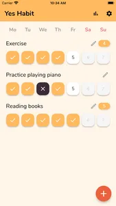Yes Habit-habit tracker,goals screenshot 1