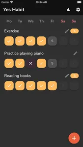 Yes Habit-habit tracker,goals screenshot 5
