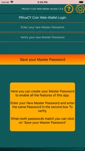 PRivaCY Coin Web Wallet screenshot 1