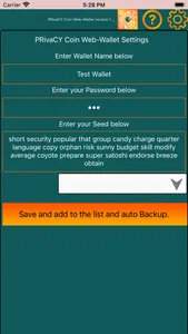 PRivaCY Coin Web Wallet screenshot 4