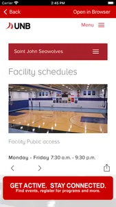 UNB Saint John Rec Services screenshot 2