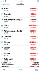 Accounts 3 Checkbook screenshot 1