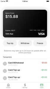 Sats App: Digital USD wallet screenshot 1