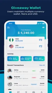 Giveaway App - Digital Wallet screenshot 2