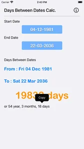 Days Between Dates Calculator screenshot 7