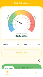 Calculate and track your BMI screenshot 2