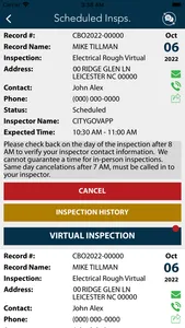 Buncombe Inspection Request screenshot 3