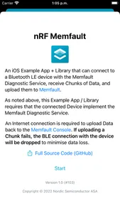 nRF Memfault screenshot 0