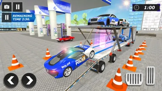 Police Car Transporter Game 3D screenshot 0