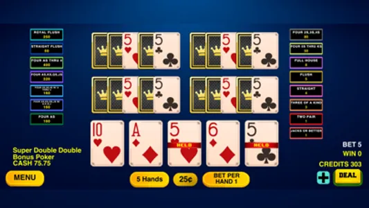 Video Poker Multi Hand Casino screenshot 1