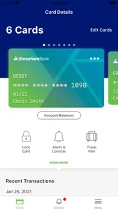 StonehamBank Card Controls screenshot 1