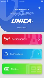 Unica - Control de Acceso screenshot 1