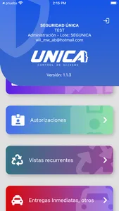 Unica - Control de Acceso screenshot 2