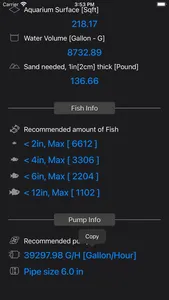 Aquarium Calculator Plus screenshot 3