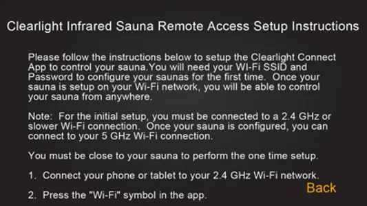 Clearlight® Sauna Connect App screenshot 2