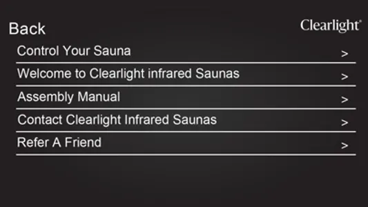 Clearlight® Sauna Connect App screenshot 3