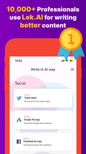 Lek - AI Writer Assistant screenshot 3
