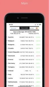 Gas Storage Information screenshot 1