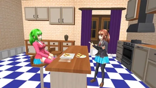 Anime School Girl Life 3d Game screenshot 4