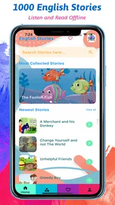 1000 English Stories Offline screenshot 0