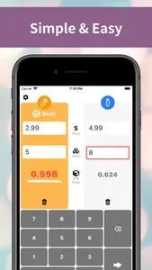 Shopping Unit Price Calculator screenshot 2