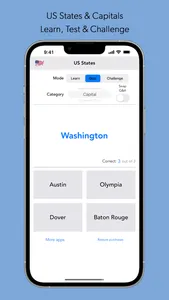 US States & Capitals Quiz Game screenshot 0