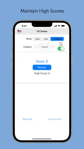 US States & Capitals Quiz Game screenshot 5