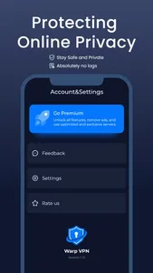 WarpVPN Proxy - VPN for iPhone screenshot 2