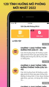 120 Tình Huống Mô Phỏng GPLX screenshot 0