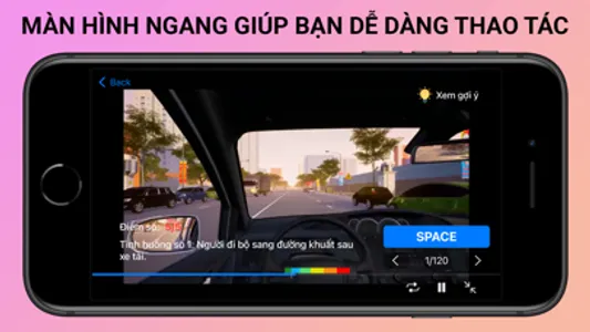 120 Tình Huống Mô Phỏng GPLX screenshot 2