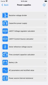 Electronic Circuits Calc Pro screenshot 1