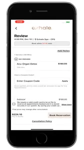 exhale spa NYC screenshot 7