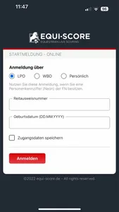 Online-Startmeldung screenshot 0