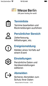 Messe Berlin Provider screenshot 1