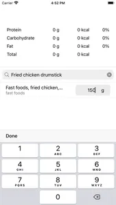 Simple Nutrition Calculator screenshot 2