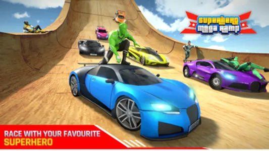 Superhero Mega Ramp Games 2023 screenshot 2