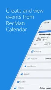 RecMan Calendar screenshot 0