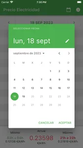 Precio Electricidad España screenshot 1