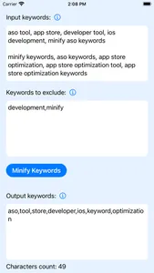 Minify ASO Duplicate Keywords screenshot 0