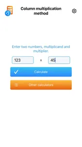 Column multiplication method screenshot 0