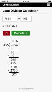 Long Division Calculator screenshot 1