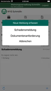 Serviceportal WVS Schmölln screenshot 2