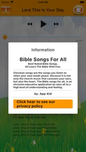 Bible Songs For Kids Offline screenshot 4